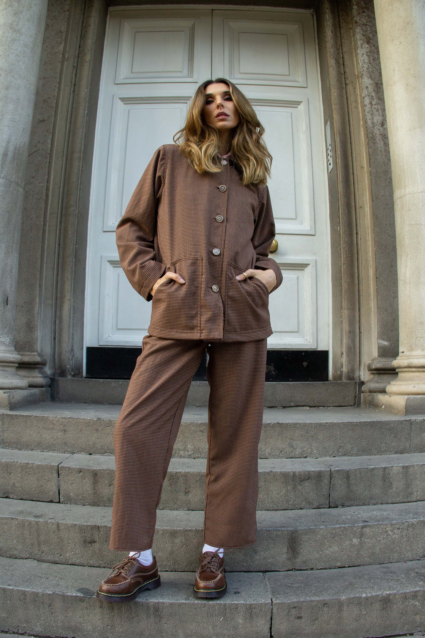 Pantalon Estocolmo Café cuadros