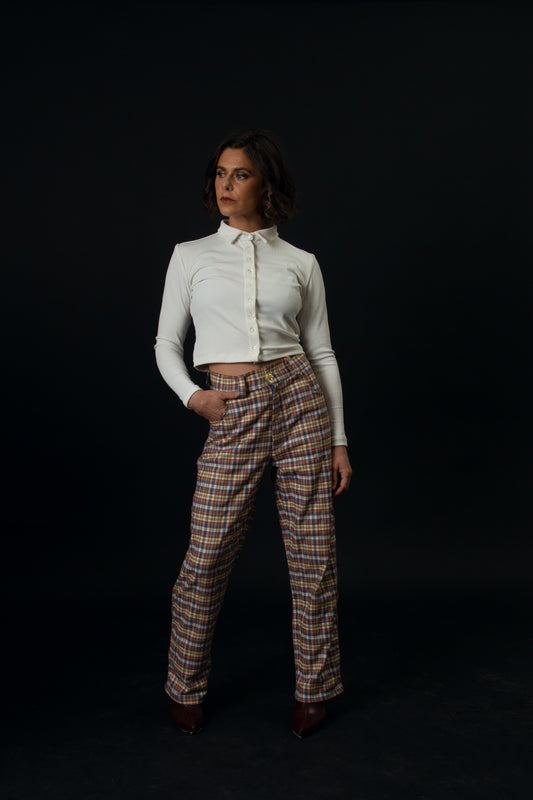 Pantalón Estocolmo escocés