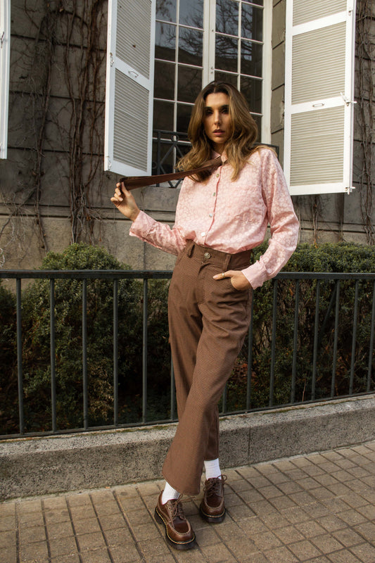 Pantalon Estocolmo Café cuadros